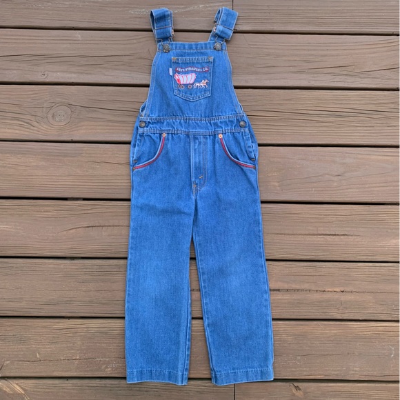 Vintage 70s Kids Levis Jean Overalls - Picture 5 of 13